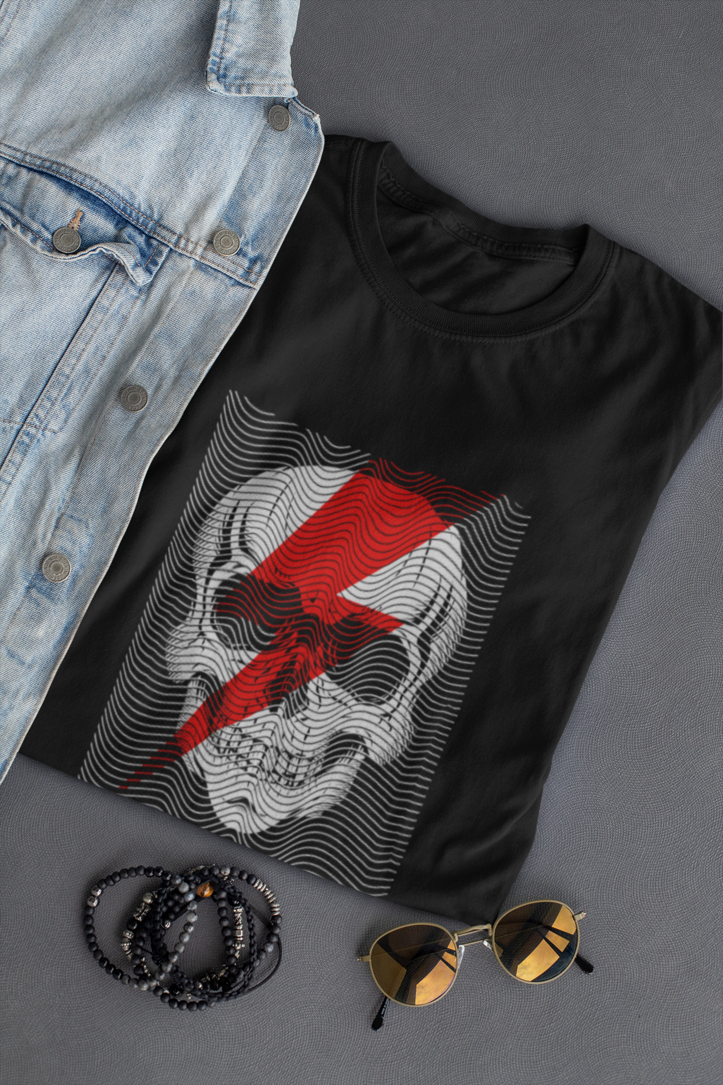 Skull Thunder Unisex T - Shirt